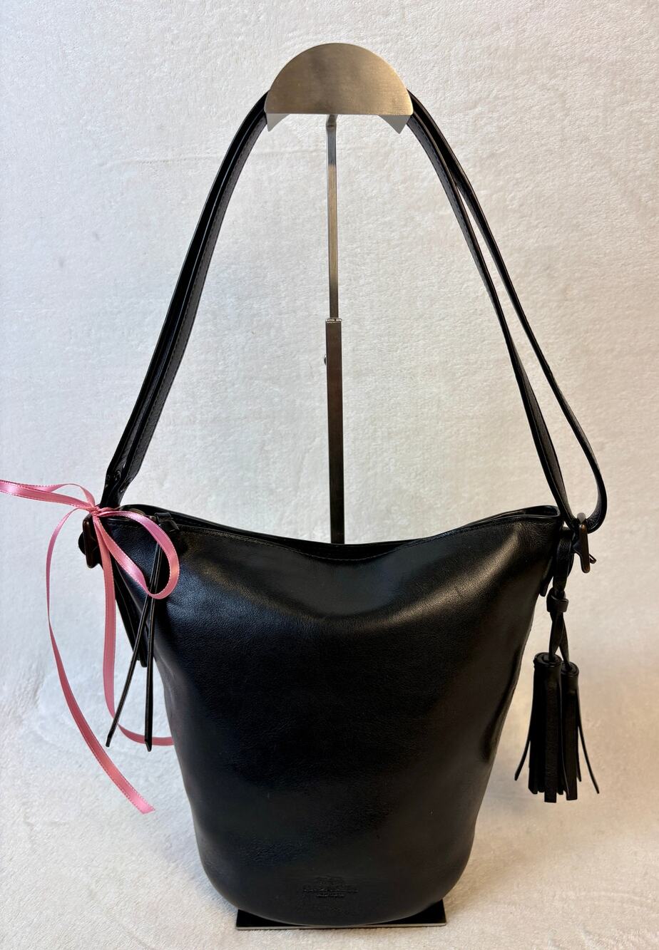 Coach Bleeker Mini Duffle in Black Glovetanned Leather